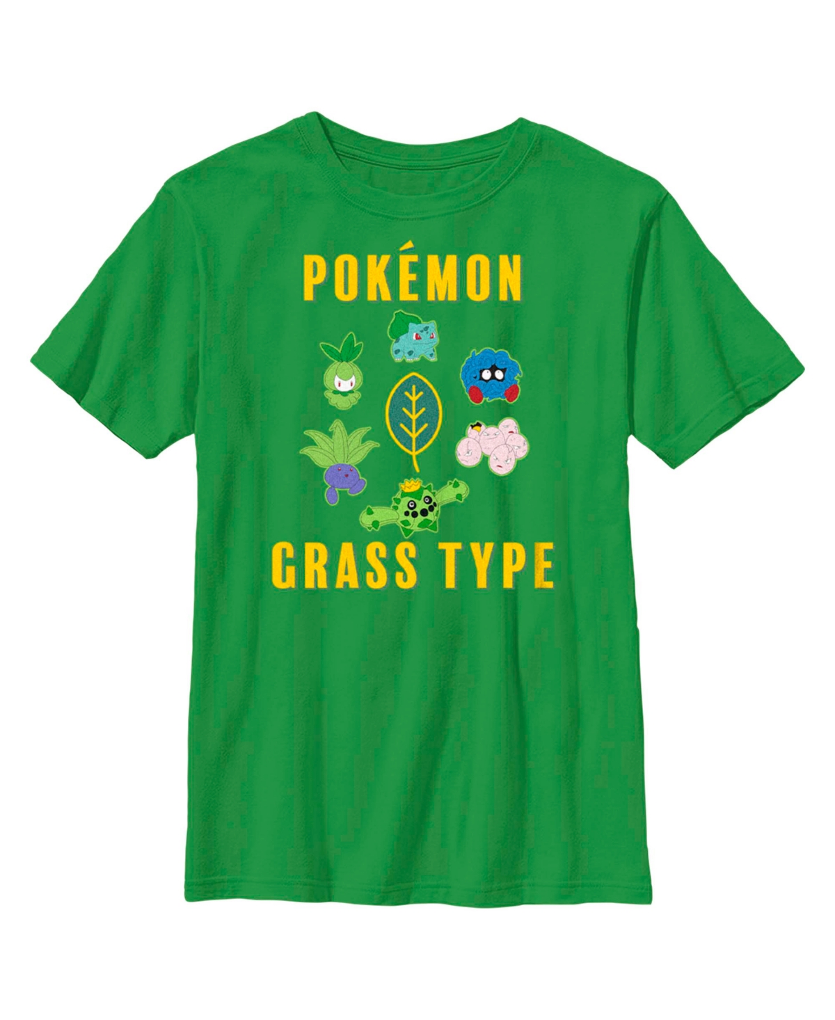 Nintendo Boy's Pokemon Grass Type Group Child T-shirt In Kelly Green