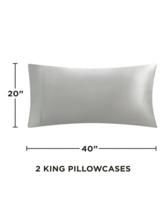 Satin 2 Piece Pillow Case Set, King