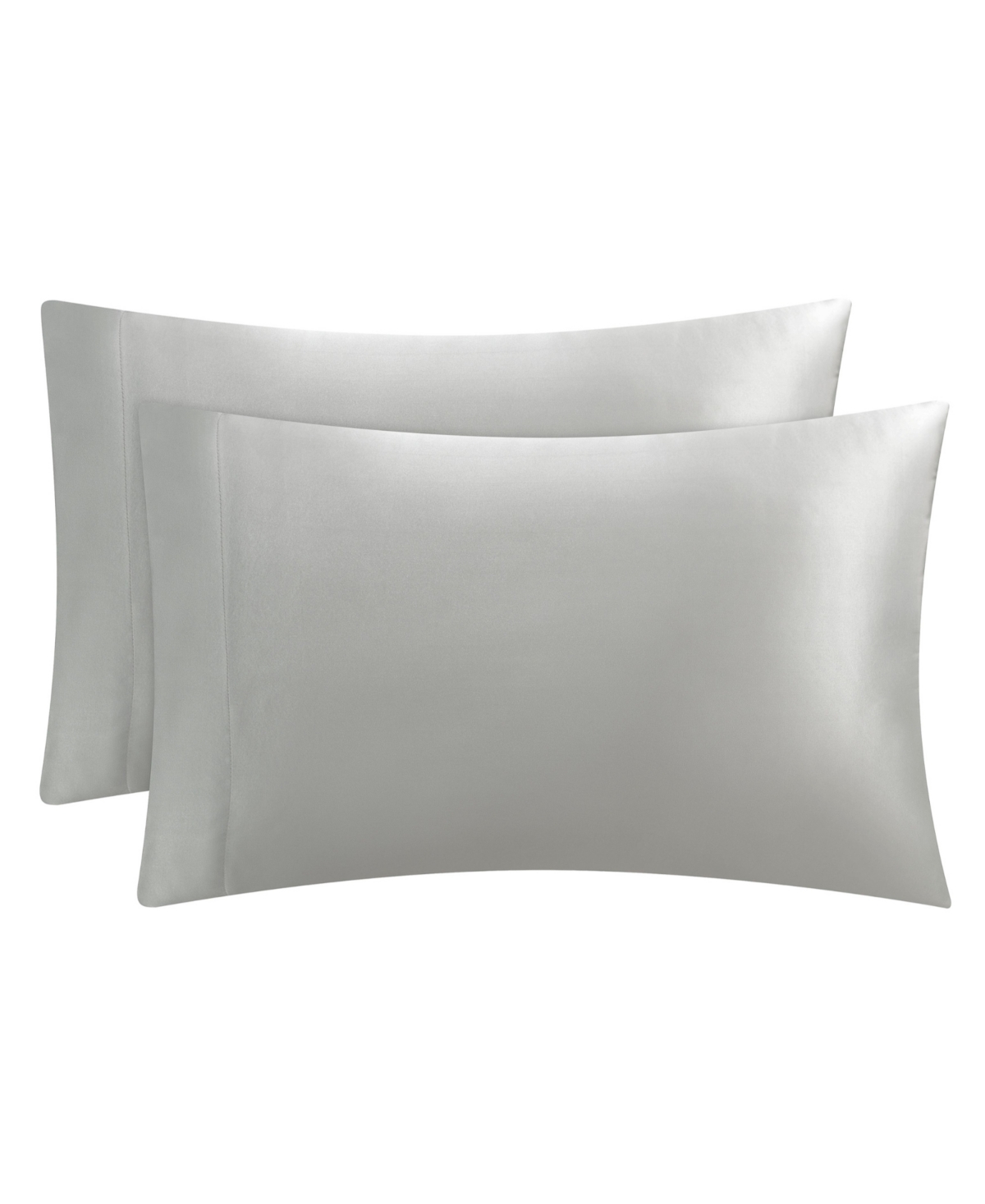 Juicy Couture Satin 2 Piece Pillow Case Set, King In Gray