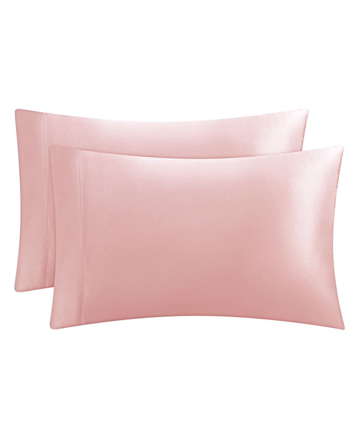 Juicy Couture Satin 2 Piece Pillow Case Set, King In Pink