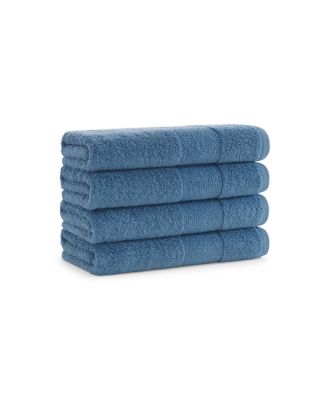 Luxury Turkish Hand Towels, 4-Pack, 600 GSM, Extra Soft  Plush, 18x32, Solid Color Options with Dobby Border