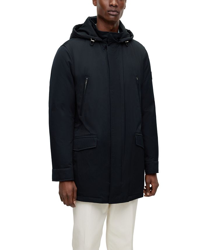 Hugo Boss Men s Down Filled Logo Patch Hooded Jacket Macy s