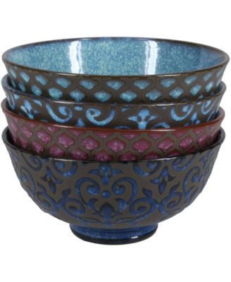 Set of Four Ooh La La Arabella Bowls, 10 oz