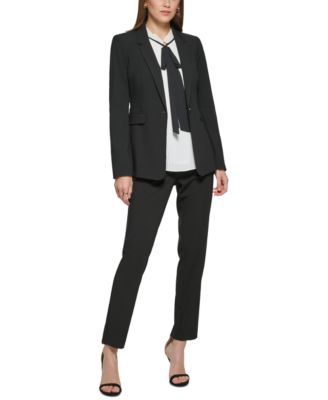 Petites Pick-Stitch Single-Button Blazer, Created for Macy's