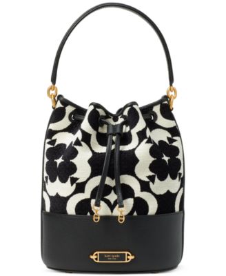 kate spade new york - Gramercy Oversized Spade Flower Monogram Medium Bucket Bag
