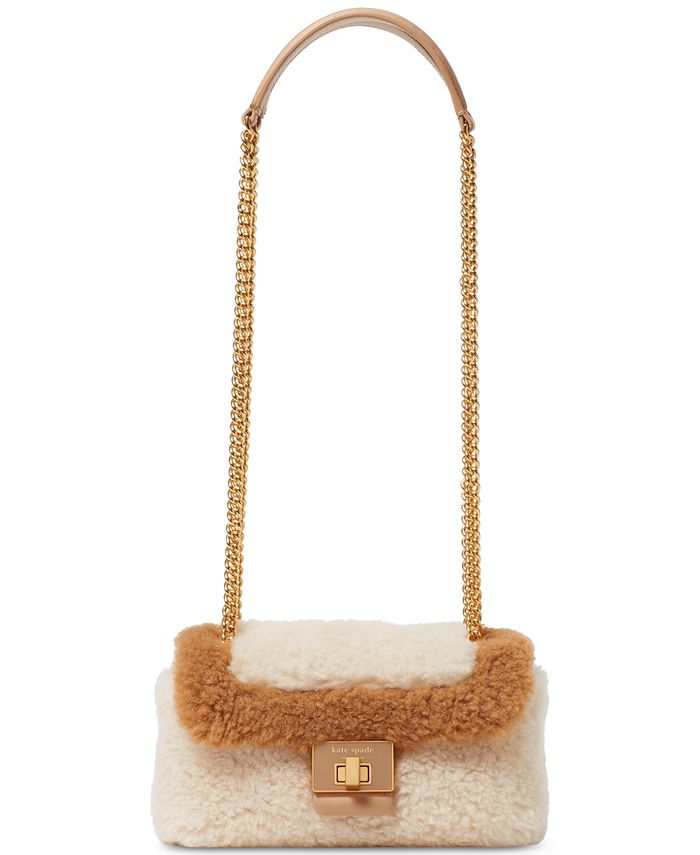 kate spade new york Evelyn Faux Shearling Small Shoulder Crossbody - Macy's