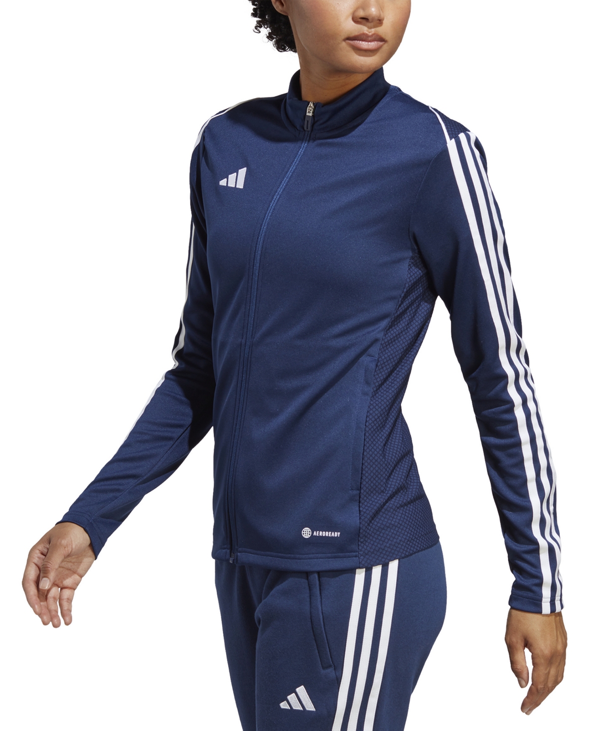 Shop Adidas Originals Women's Tiro 23 Zip-up Track Jacket In Team Navy Blue