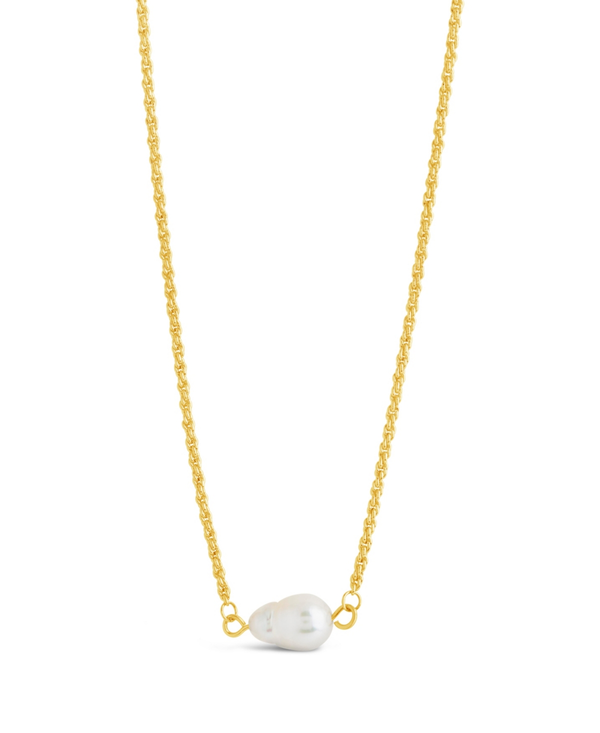 Shop Sterling Forever Elyse Cultured Freshwater Pearl Pendant Necklace In Gold
