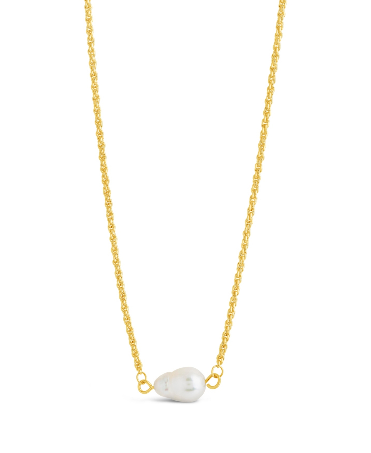 Elyse Cultured Freshwater Pearl Pendant Necklace - Silver
