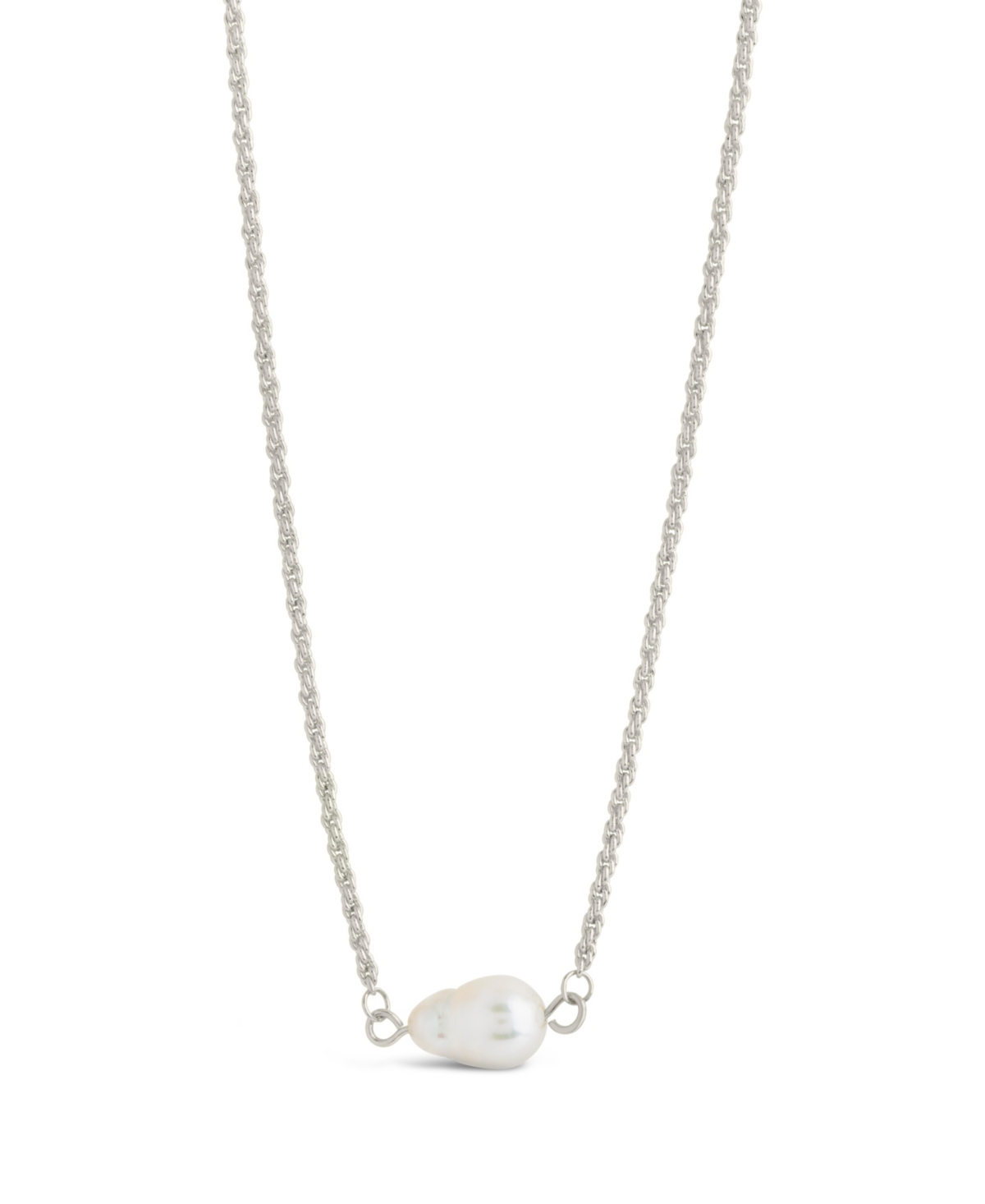Shop Sterling Forever Elyse Cultured Freshwater Pearl Pendant Necklace In Silver