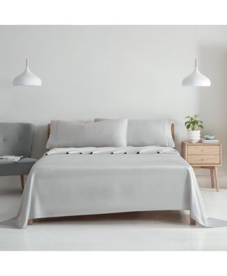 Eucalyptus Tencel Queen Sheet Set, 1 Flat Sheet, 1 Fitted Sheet, 2 Pillowcases, Ultra Soft Fabric, Breathable and Cooling, Eco-Friendly