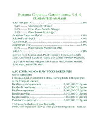 Organic Garden-Tone for Herbs & Vegetable Food, 18 Bag