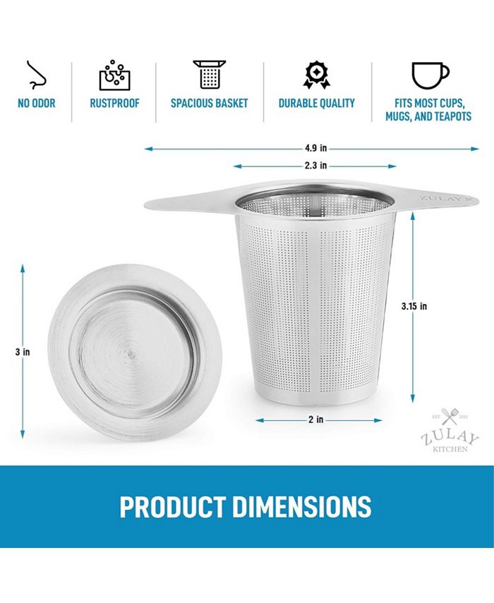 Zulay Kitchen 1 Piece Stainless Steel Tea Infuser Mesh Strainer Macy's