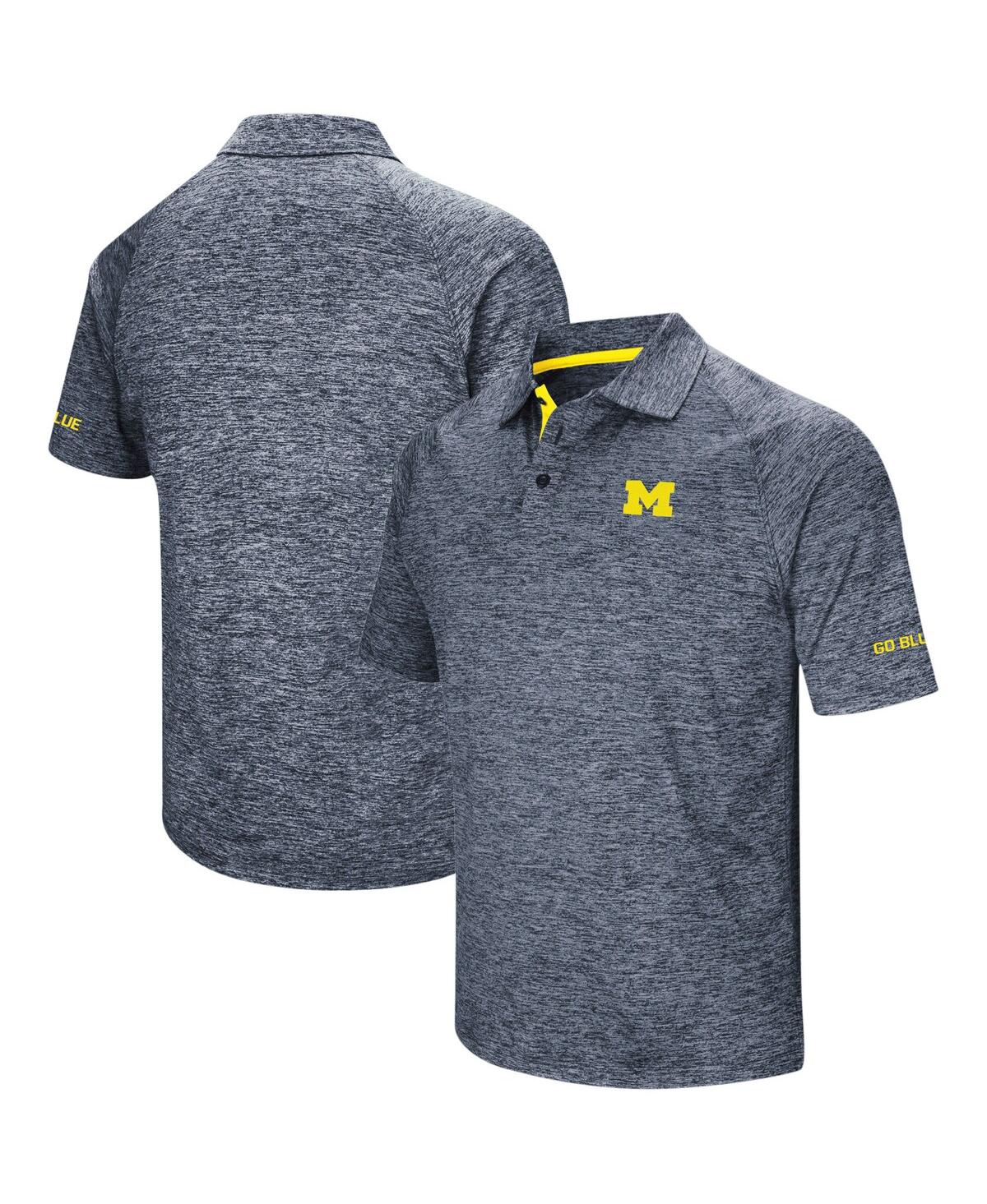 Men's ColosseumMichigan Wolverines Big and Tall Down Swing Polo Shirt - Navy