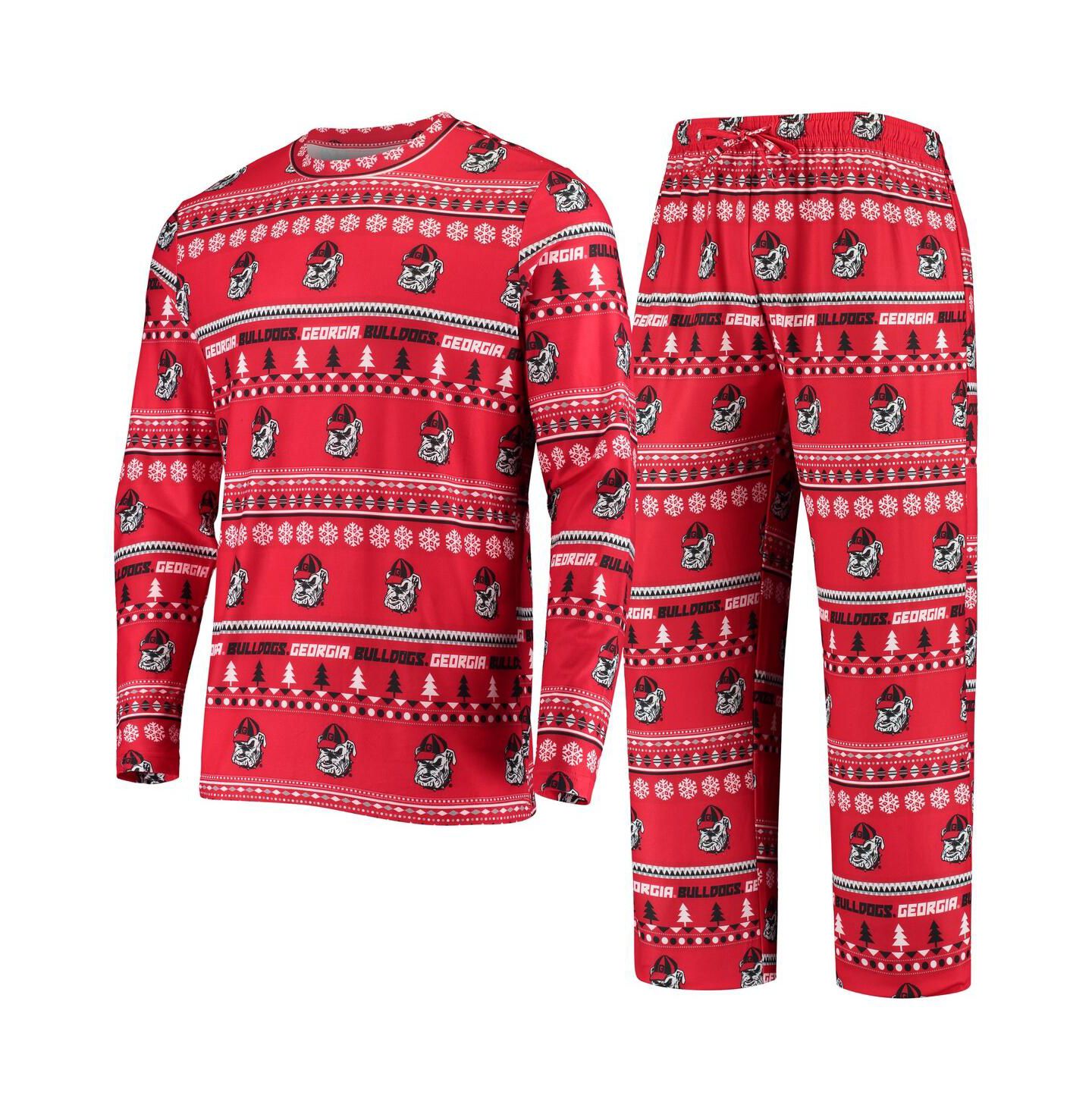 Мужская пижама Concepts Sport Georgia Bulldogs Ugly Sweater, Red — фото 9