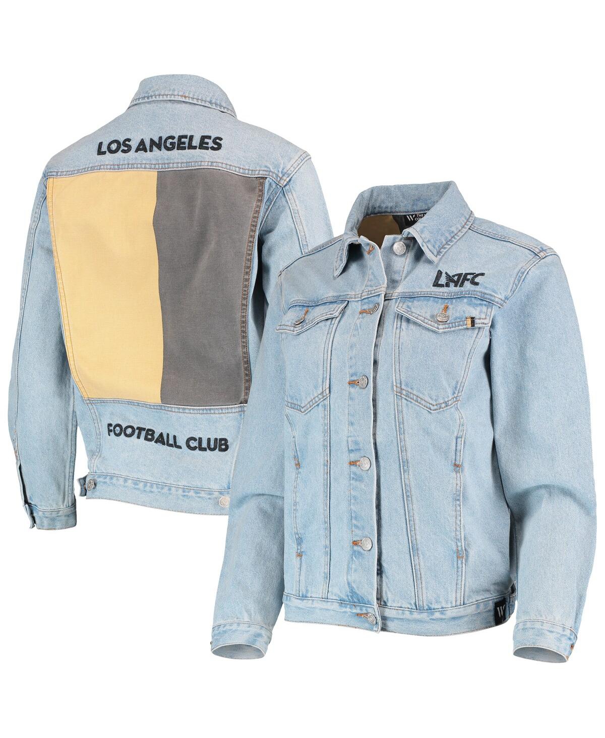 The Wild Collective Blue Lafc Print Denim Button-up Jacket In Blue