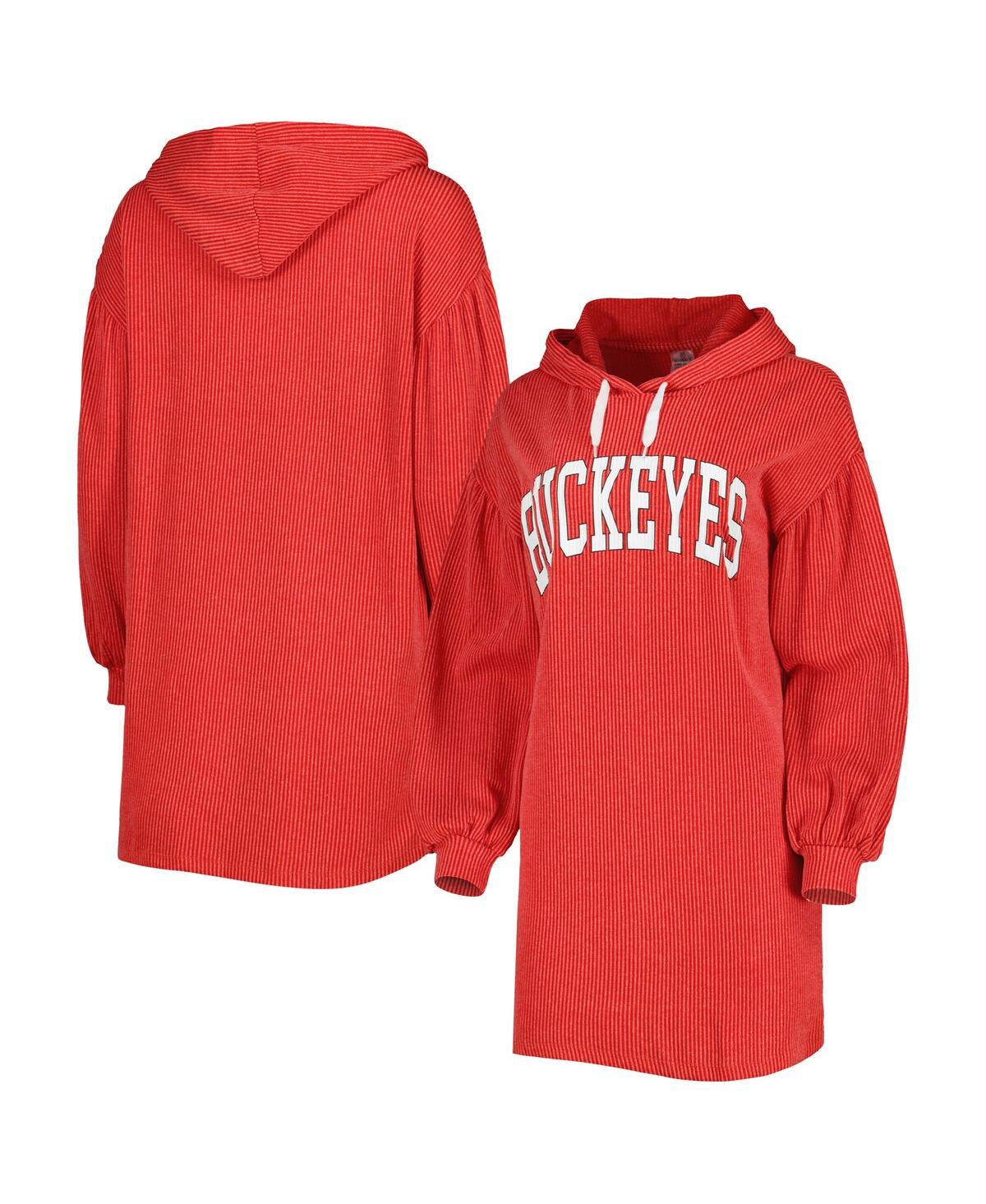 Gameday Couture Scarlet Ohio State Buckeyes Game Winner Vintage Wash Tri-blend Dress In Scarlet