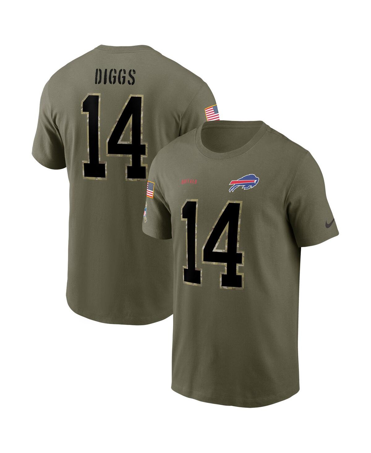 Men's Nike Stefon Diggs Olive Buffalo Bills 2022 Salute To Service Name and Number T-shirt
