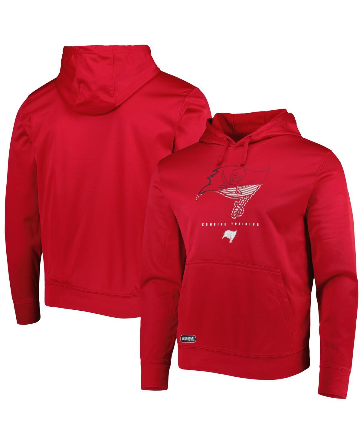 NEW ERA MEN'S NEW ERA RED TAMPA BAY BUCCANEERS COMBINE AUTHENTIC WATSON PULLOVER HOODIE 