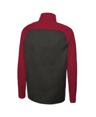 Men's Black Tampa Bay Buccaneers Combine Authentic O-Line Raglan Half-Zip Jacket