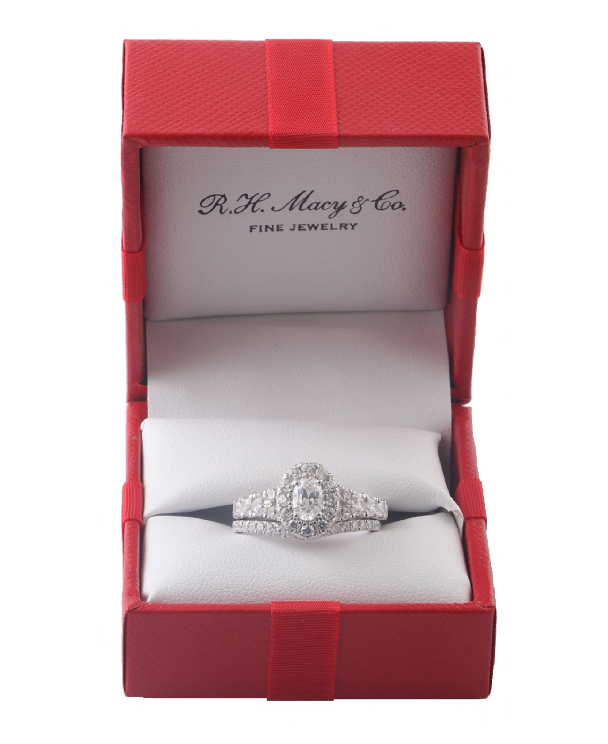 Diamond Halo Oval Bridal Set (2. ct. t.w.) in 14K White, Yellow or Rose Gold