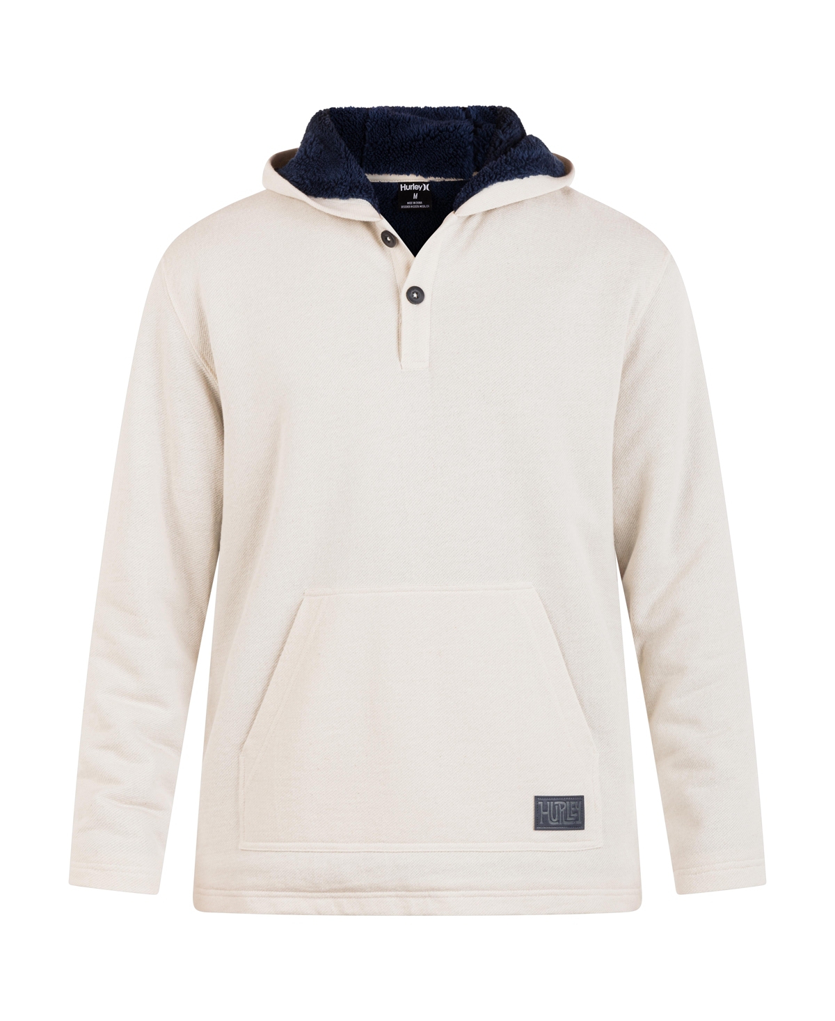 Hurley Men's Modern Surf Poncho Sherpa Long Sleeves Hooded Sweatshirt