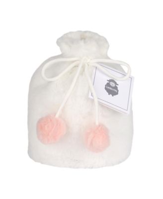 Lambs  Ivy 5 Piece Pink/Gray Plush Infant/Newborn Baby Gift Bag w/ Swaddle