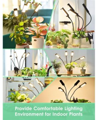 4 Heads 96W LED Grow Light Growing Lamp, Black