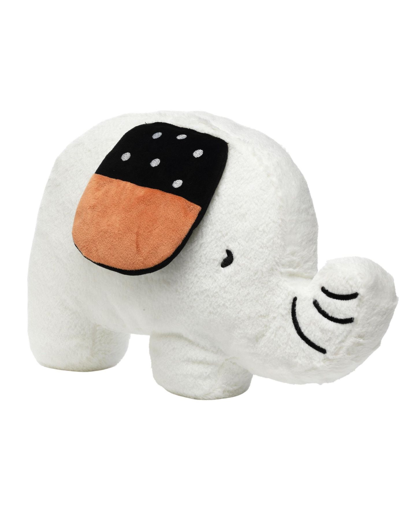 Детская мягкая игрушка Lambs & Ivy Elephant Patchwork Jungle Two-Toned Ears Plush, цвет: Белый — фото 2