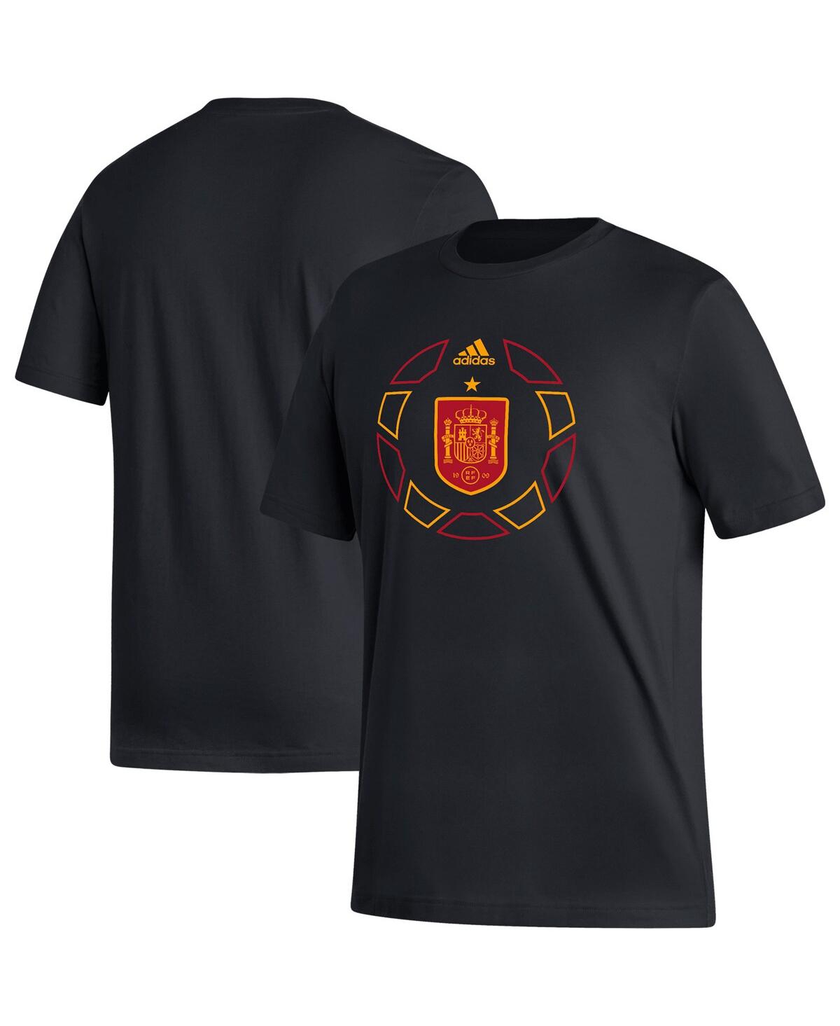 Men's adidas Black Spain National Team Ball Crest T-shirt
