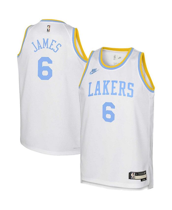Men's Los Angeles Lakers LeBron James Nike White Time Warp Long