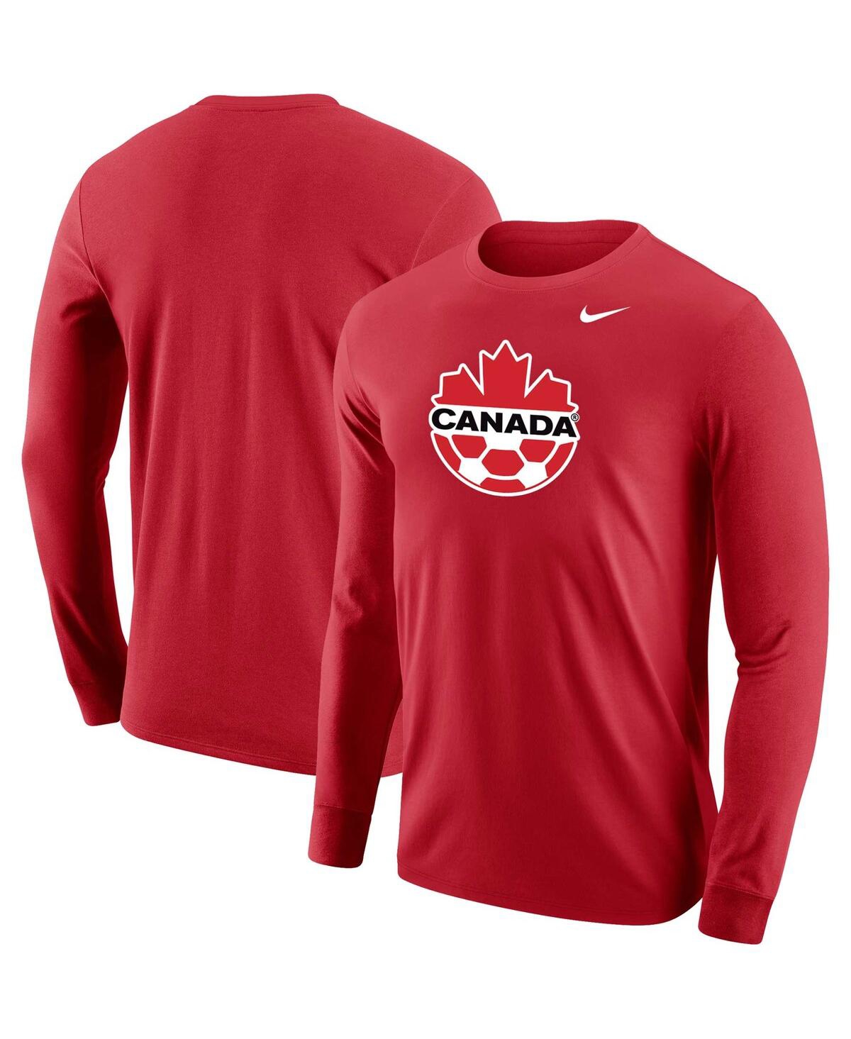 Men's NikeCanada Soccer Core Long Sleeve T-shirt - Red