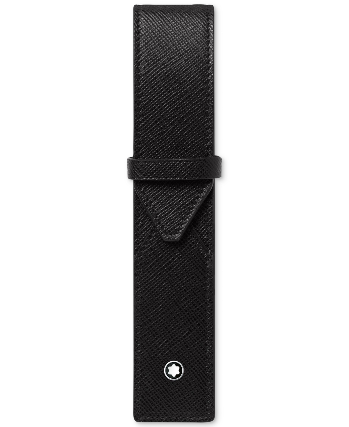 Shop Montblanc Sartorial 1-pen Leather Pouch In Black