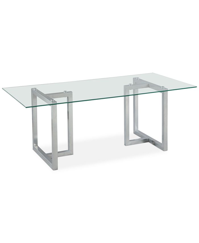 Macys glass online dining table