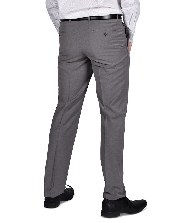 Perry Ellis Portfolio Men's Micro-Grid Slim-Fit Stretch Suit Pants - Macy's