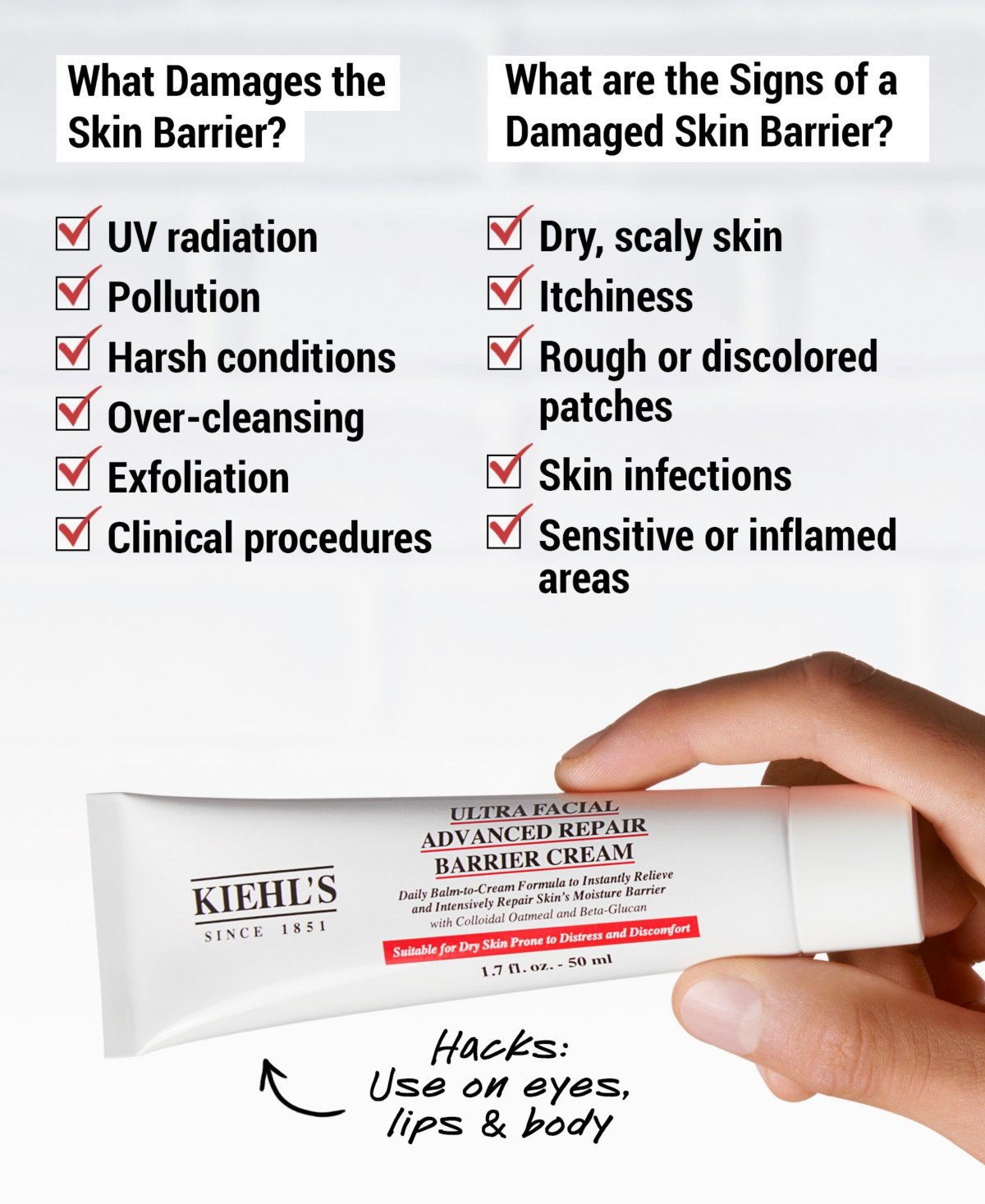 Kiehl's Since 1851 Ultra Facial Advanced Repair Barrier Cream, 1.7 oz.