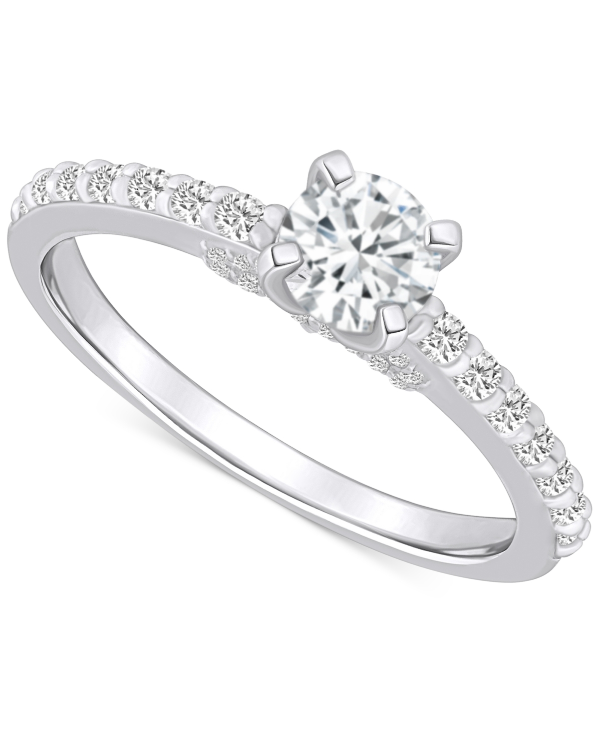 Macy's Diamond Engagement Ring (7/8 Ct. T.w.) In 14k White, Yellow Or Rose Gold In White Gold