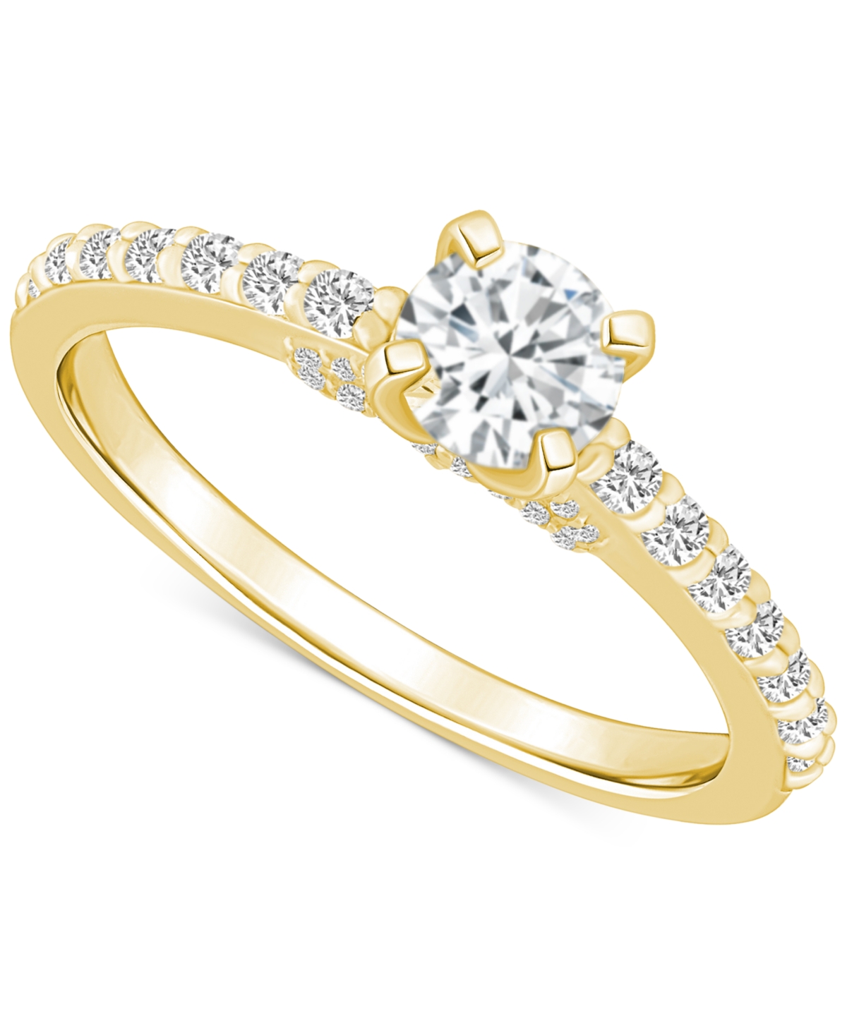 Macy's Diamond Engagement Ring (7/8 Ct. T.w.) In 14k White, Yellow Or Rose Gold In Yellow Gold