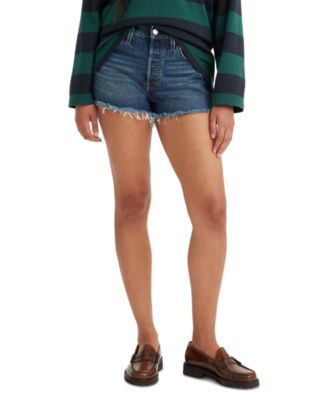 Women's 501 Button Fly Cotton High-Rise Denim Shorts
