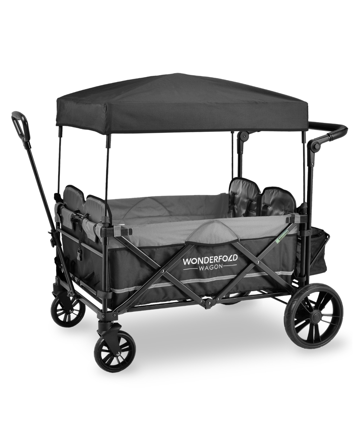 Wonderfold Wagon X4 Push And Pull Quad Stroller Wagon In Stone Gray