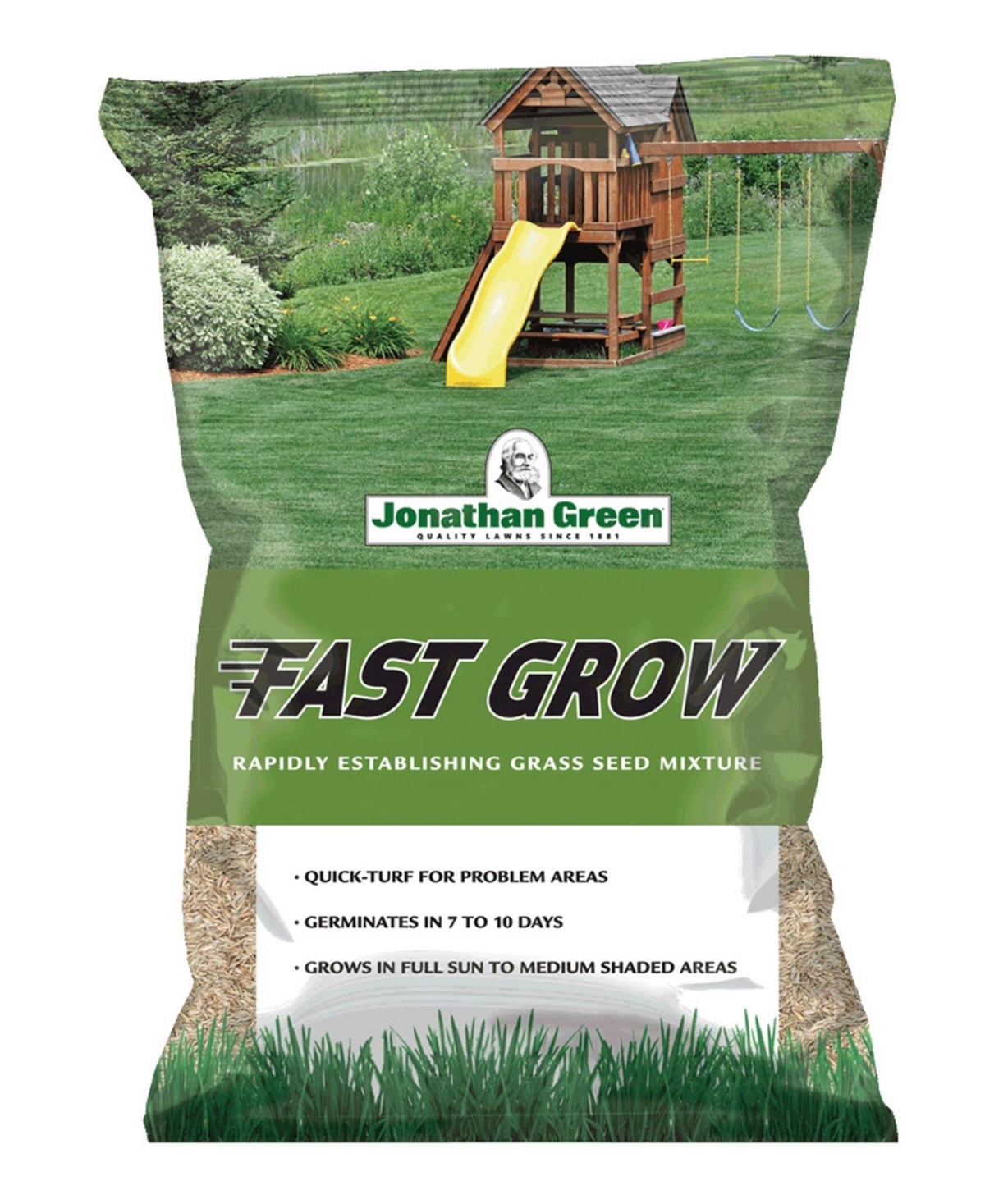 (#10830) Fast Grow Grass Seed Mixture, 15lb bag - Brown