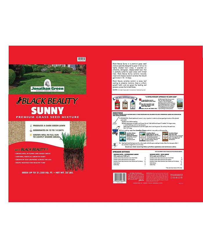 Jonathan Green Black Beauty Sunny Premium Grass Seed Mixture, 7 bag