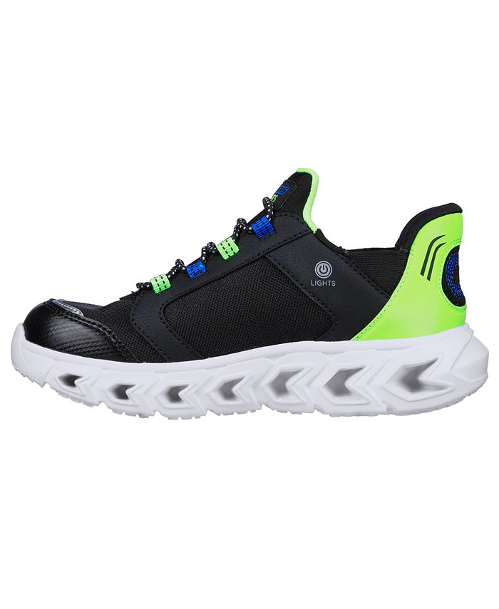 Skechers Kid's Hypno-Flash 2.0 Delux Sneakers- Black/ Lime