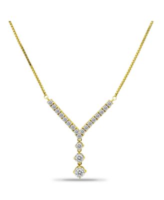 Cubic Zirconia 4, 5, 6 mm Graduated Drop Adjustable Necklace (5.5 ct. t.w.) in 18K Sterling Silver or Sterling Silver