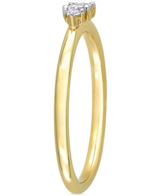Diamond 3-Stone Engagement Ring (1/6 ct. t.w.) in 14k Gold