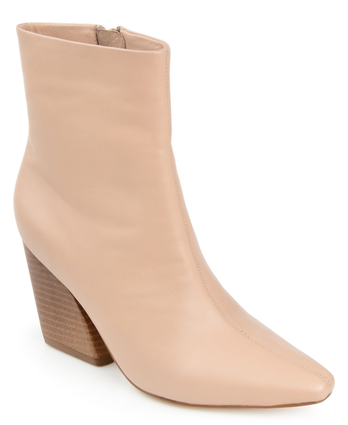 Женские ботинки Journee Signature Hydra Stacked Block Heel, цвет: Рыжевато-коричневый — фото 1