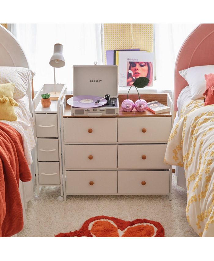 Dormify Charging 6Drawer Storage Unit, 1 Outlet & 2 USB Ports for