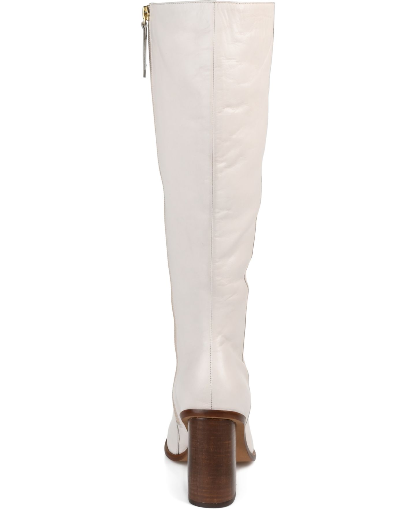 Женские ботинки Journee Signature Tamori Stacked Heel Knee High, цвет: Костяной — фото 3