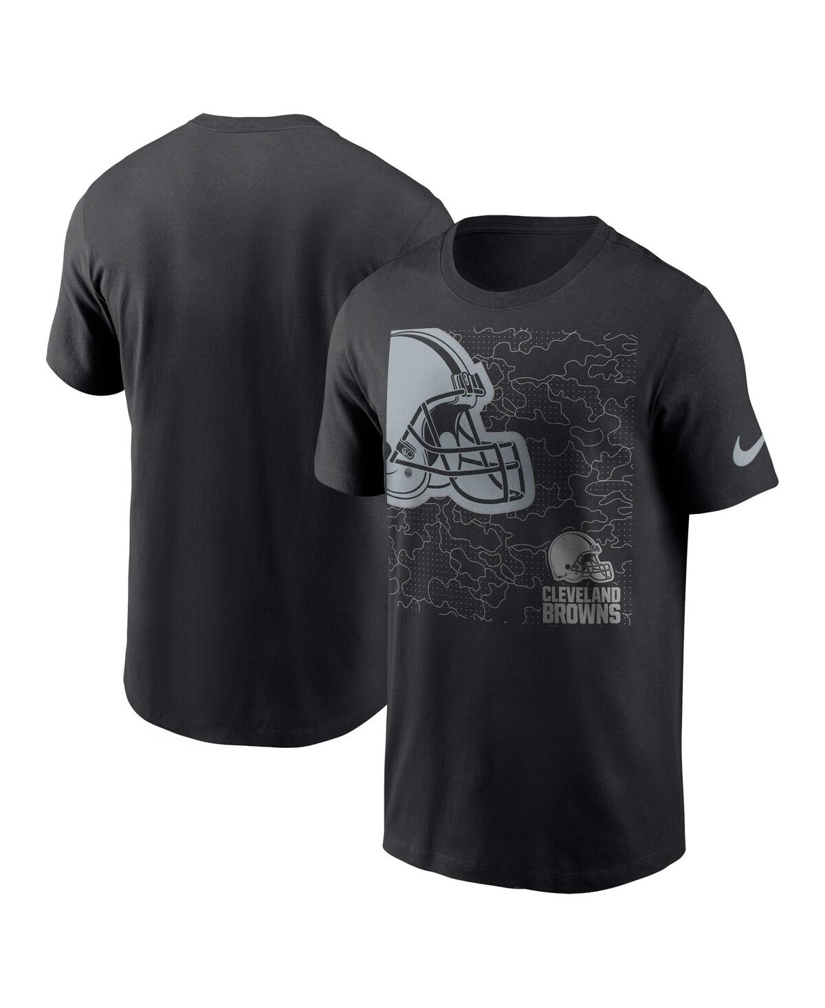 Shop Nike Men's  Black Cleveland Browns Rflctv T-shirt