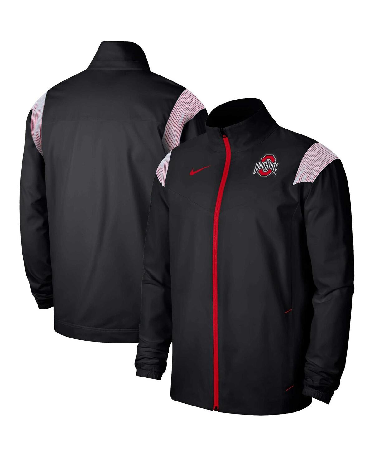 Nike Men's  Black Ohio State Buckeyes Woven Full-zip Jacket